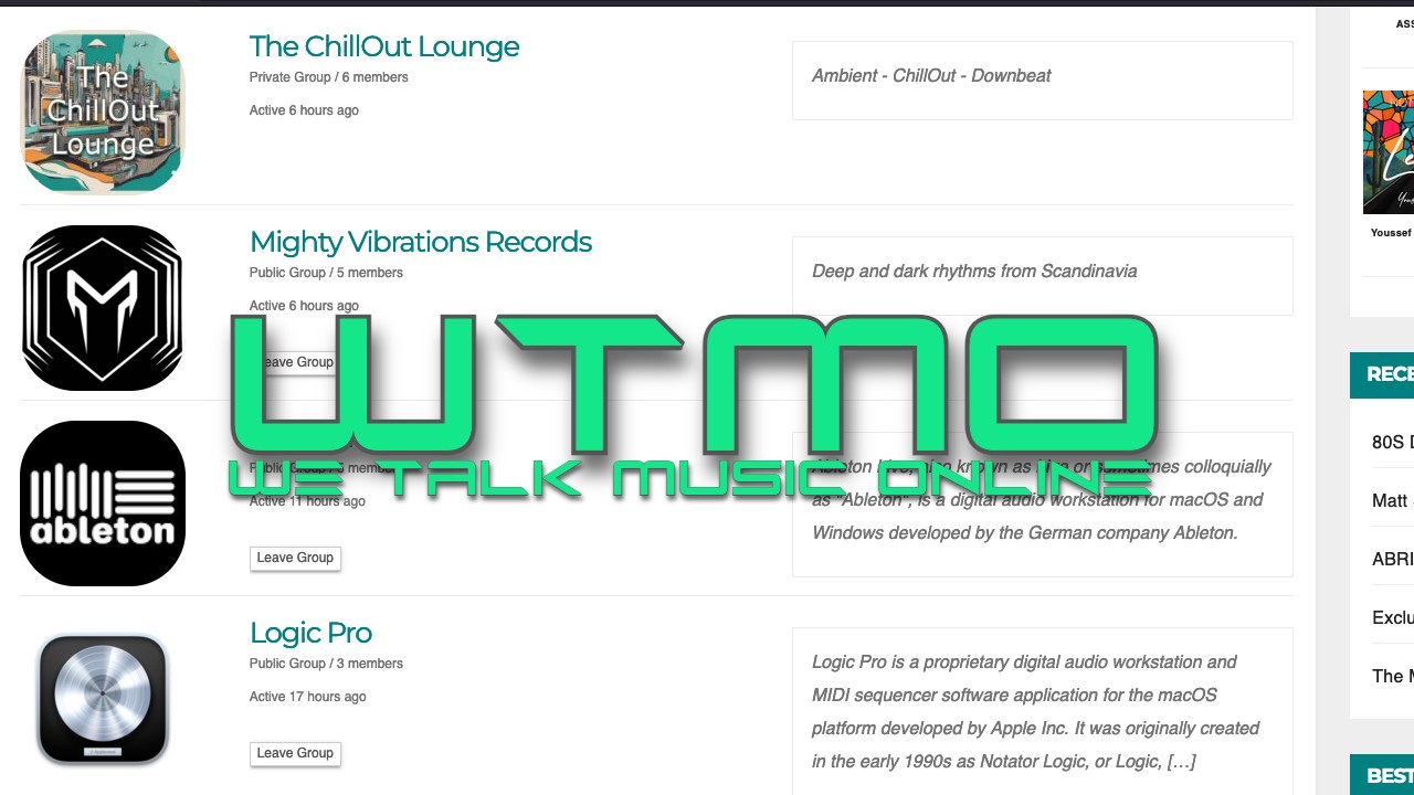 You are currently viewing We Talk Music Online Community